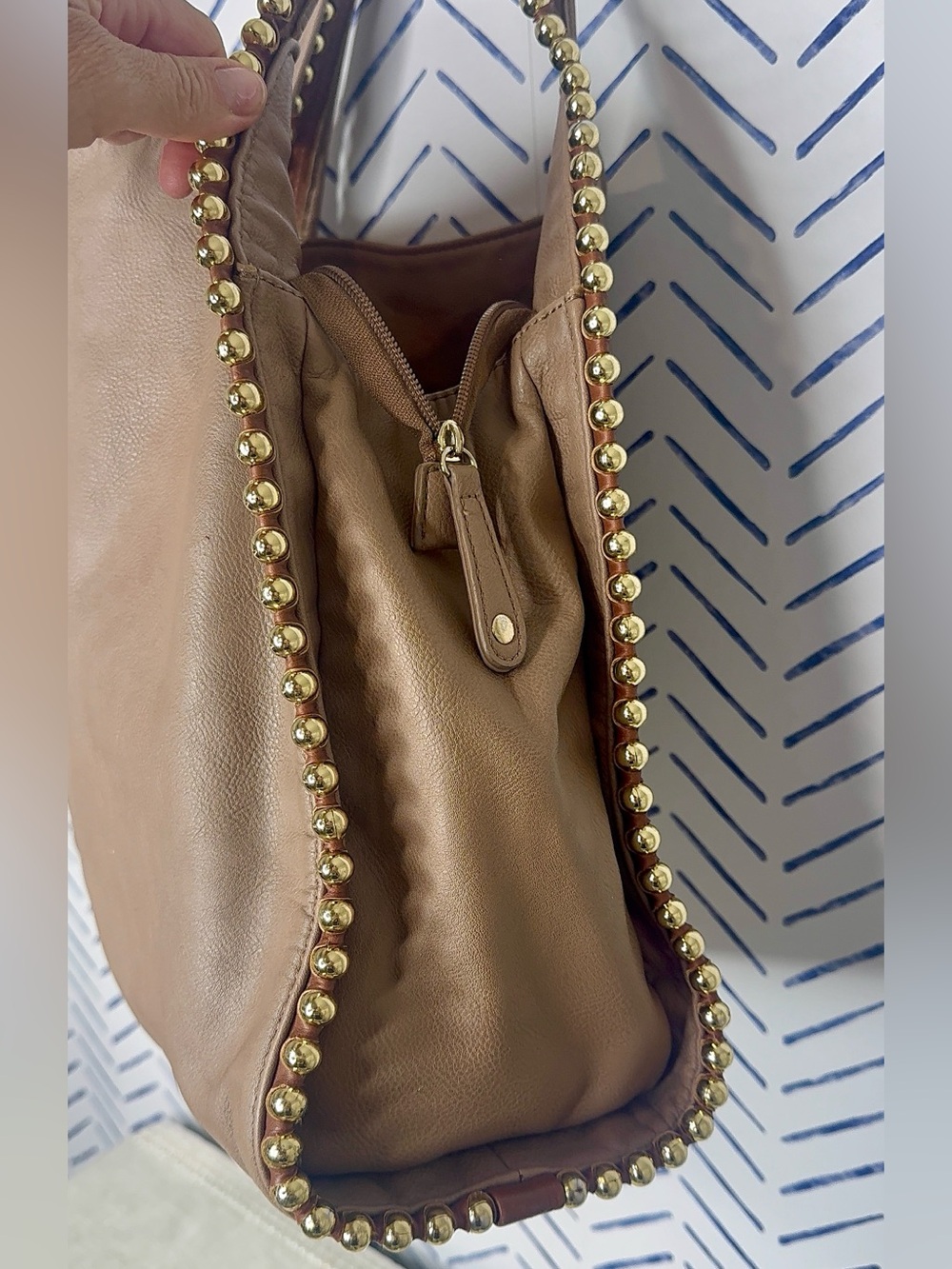 Big Buddha Camel Tan Gold Leather - Picture 5 of 11